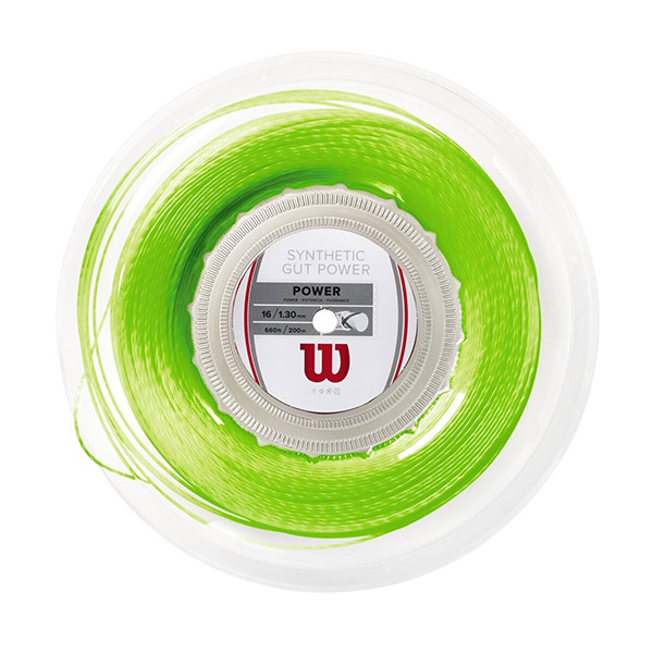 Wilson Synthetic Gut Power 16g Reel 660' (Lime Green) - USTA Pro Shop