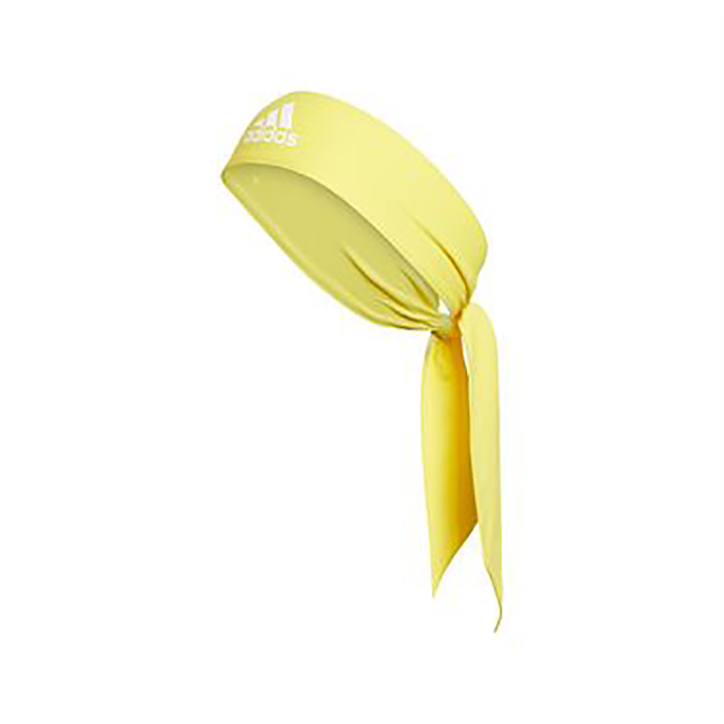adidas Alphaskin Tie Headband (Impact Yellow)