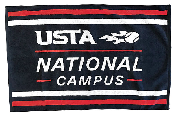 USTA National Campus Towel (Navy/Red)