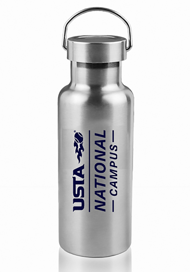 USTA Stainless Steel Water Bottle (28 oz) (Grey)