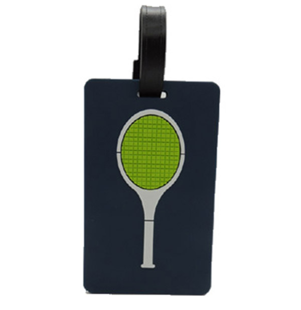 Plastic Tennis Racket Bag Tag Custom Printed with your Logo