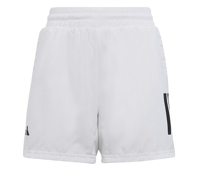 adidas Boys Club 3 Stripe Short (White)