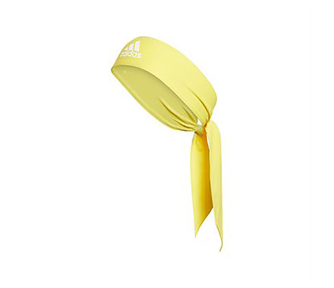 adidas Alphaskin Tie Headband (Impact Yellow)