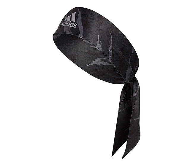adidas Alphaskin Print Tie Headband (Black)