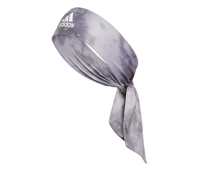 adidas Alphaskin Print Tie Headband (Grey)