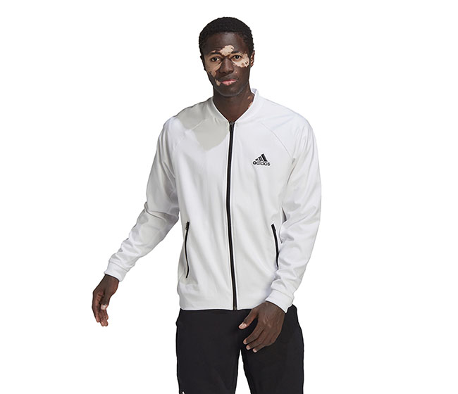 adidas Tennis Stretch Woven Jacket (M) (White)