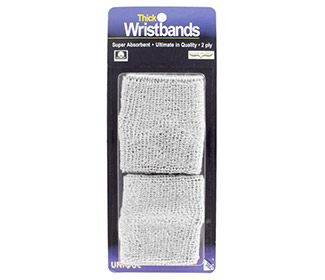 Unique Superthick Wristbands(2X) (White)